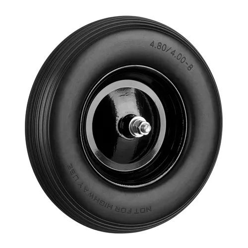 relaxdays Schubkarren-Rad - Robustes Vollgummi-Rad für Schubkarren - Ersatzrad aus strapazierfähigem Vollgummi, ideal für hohe Belastungen und lange Lebensdauer. Perfekt für Garten- und Bauarbeiten.