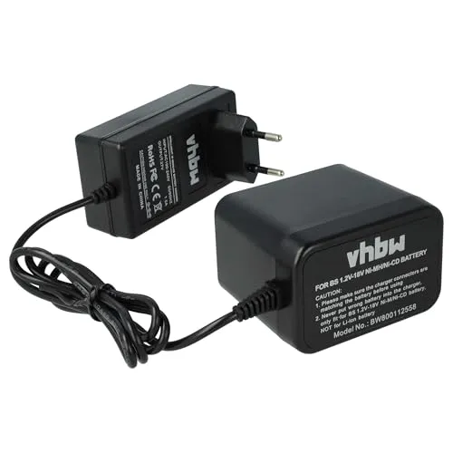 vhbw Ladegerät kompatibel mit Bosch GSR 18 V, GSR 24VE-2, GSR 18 VE-2, GSR 14.4V-2B, GSR 14.4, GSR 14.4V, GSR7.2-1 Werkzeug Akkus, 1,2 V