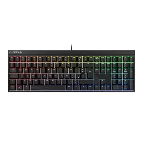CHERRY MX 2.0S Gaming-Tastatur - Mechanische Gaming-Tastatur mit RGB-Beleuchtung und MX RED Switches für ein direktes Tippgefühl, designed in Deutschland für höchste Funktionalität.