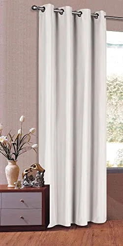Vorhang Blickdicht Schal, Matte unifarbene Gardine mit Ösen. Material aus Microsatin Micofaser-Gewebe. HxB 175x140 cm, Stein, 20405