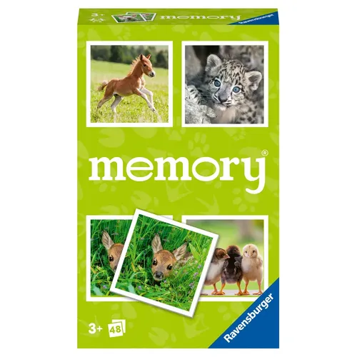 Ravensburger 22458 - Tierbaby memory® - Gesellschaftsspiel für Tierfans, fördert das Gedächtnis und sorgt für Spielspaß bei Jung und Alt.