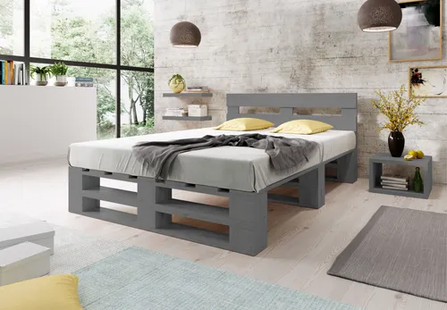 Betten & Bettgestelle Grau von Lermowood