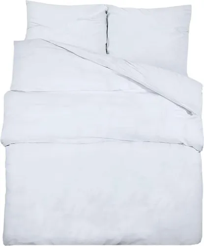 vidaXL Bettwäsche-Set Weiß 155x220 cm Leichte Mikrofaser