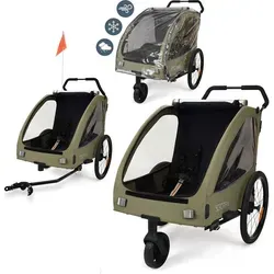 Fahrradanhänger 2in1 für 2 Kinder