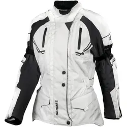 GMS-Moto Taylor Damen Textiljacke - Wasserdicht, Beige/Schwarz, XXL - Motorradjacke aus strapazierfähigem GERMADURA® 600D mit zertifizierten Protektoren, wind- und wasserdichtem AirVent-System für optimalen Komfort und Sicherheit an warmen Sommertagen.