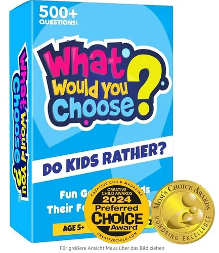 Quokka Kartenspiel ab 4 5 6 Jahre - was Würdest Du Wählen? - Familienspiele ab 6 8 Jahre - Partyspiele Kinder & Teenager - Deutsche Version