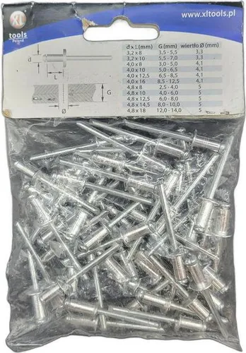 Aluminium Blindnieten al-fe 4,8 x 9,6 mm 50 Stk