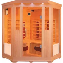 DEKO VERTRIEB BAYERN Infrarotkabine Luxus LED 150x150x190cm