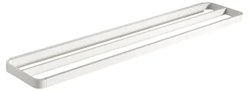 Zone Denmark Rim Handtuchhalter - 12 x 70 cm, weiß (doppelt) - Handtuchhalter aus pulverbeschichtetem Aluminium in minimalistischer Optik, ideal für ein modernes Bad.