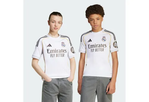 adidas Performance Fußballtrikot REAL H JSY Y weiß 164 EU - Fußball-Fanartikel mit AEROREADY-Technologie für optimalen Feuchtigkeitstransport und hohen Tragekomfort, ideal für leidenschaftliche Fans.