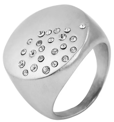AKZENT Fingerring Reni Edelstahl silber Damen, Damen Ring