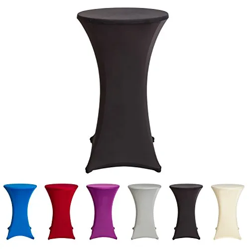 Superbetten-321 Stehtischhussen Tischhusse Tisch Husse Stehtisch Bistrotisch Hussen, Größen, (70x120cm, Schwarz)