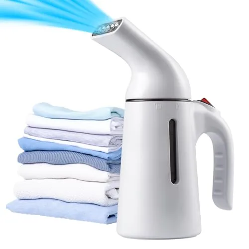 Souvik Dampfglätter, Dampfbügeleisen für Kleidung mit Auto-Abschaltung, Tragbarer dampfbürste für Reise und Zuhause, Handbügeleisen mit 120ml Wassertank, Aufheizen, 700W, Weiß