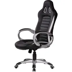 Amstyle Bürostuhl Sport Schwarz Chefsessel Schreibtischstuhl Drehstuhl - Schwarz