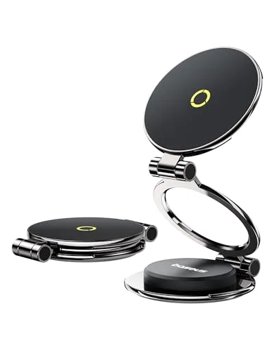 Baseus MagPro II Handyhalterung Auto Magnet, [Vollmetall] [20x N56 Magnete] [360° Drehbar & Ausziehbar] MagSafe Handy Halterung für iPad, iPhone 12-16 Serie und Handys mit Magnetring Zubehör
