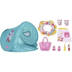 BABY born Urlaubs-Set mit Strandmuschel und Bekleidung für Puppen