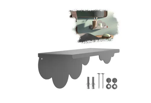 SO-TECH® Wandregal Schweberegal HOVER-XI 25 x 10 x 10 cm inkl. Befestigungsset, 1-tlg., Wandmontage, für Bad Küche oder Wohnzimmer, Anthrazit