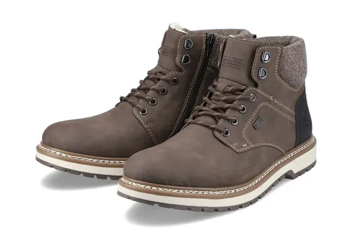 Rieker Winterschuhe F3812-25 - Schnürstiefel für Herren - Wanderschuhe mit RiekerTEX-Technologie und warmem Schurwoll-Futter, ideal für kalte Tage. Genießen Sie Komfort und Sicherheit mit griffiger Sohle und extra weicher Decksohle.