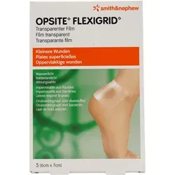 OPSITE FLEXIGRID Transparent Wundverband 6 x 7 cm Steril (5 Stk.)