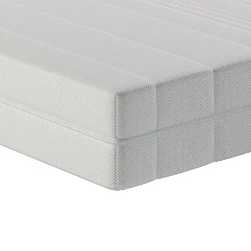 MSS e.K. erstklassiger Matratzenbezug TOSCA | 160 x 200 x 19cm | Reißverschluss | weiche Wattefüllung | Stoffdichte: 415 g/m² | dezente Liniensteppung | Farbe: weiß | waschbar 60°C | schadstoffgeprüft