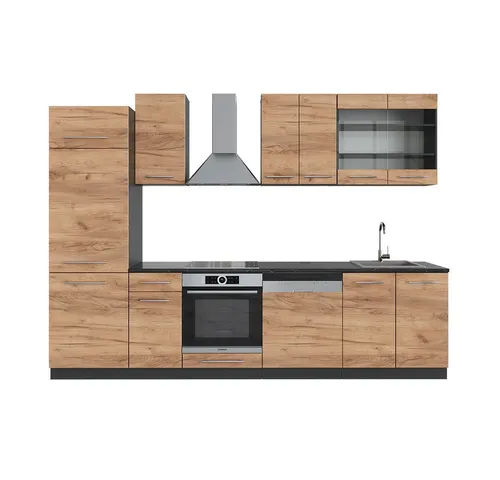 Vicco Küchenzeile Fame-Line Anthrazit Eiche 300cm von Vicco