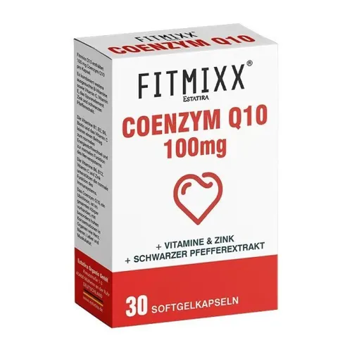 FITMIXX Coenzym Q10 / 100 mg + B‑Vitamine, C & E, Zink, 30 Kapseln Energie