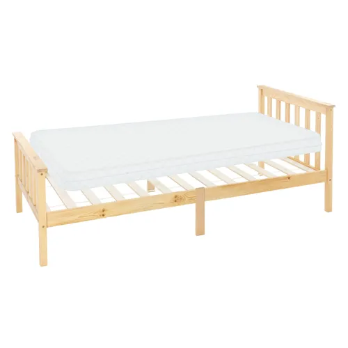 ML-Design Holzbett Kinderbett 90x200 cm mit Matratze - Stabiles Kinderbett aus Kiefernholz mit abnehmbarer, hypoallergener Kaltschaummatratze für optimalen Schlafkomfort, ideal für Kinder und Teenager.
