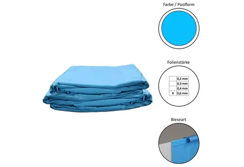 Runde Pool Folie 3,00m x 1,20m mit Einhängebiese von Waterman