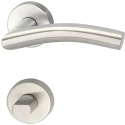 Marchesi - Drückergarnitur New York - Auf Rosette Wc, 38 - 45, Edelstahl