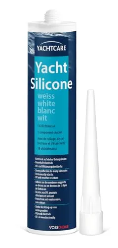 Yachtcare Yacht Silicone | weiß 300ml | UV-beständig und wasserabweisend | Silikon für Boot und Caravan | Haftet auf GFK, Alu, Glas und Holz | Ideal für Innen & Aussen