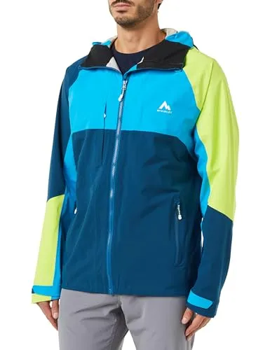 McKinley Herren Funktionsjacke Rinno UX Blue Petrol/Blue/Grey - M - Vielseitige Funktionsjacke mit vollverstellbarer Kapuze und Kinnschutz. Optimal für Outdoor-Aktivitäten, sorgt für angenehmen Tragekomfort und Schutz vor Wind und Wetter.