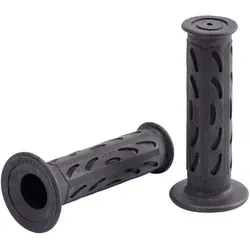 Progrip Griffgummi 724 Schwarz Geschlossen Paar Ø22/25mm Länge 122mm - Schwarz/Silber