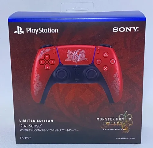 Playstation 5 Dualsense PS5 Controller Monster Hunter Wilds Limitiert - Exklusiver Controller für die PS5, inspiriert von Monster Hunter Wilds, bietet ein einzigartiges Design und ein verbessertes Spielerlebnis.