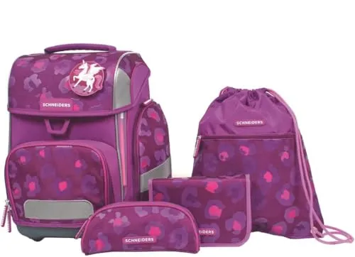 SCHNEIDERS Ergolite Berry Paw Schulranzen-Set 9-tlg. pink-violett