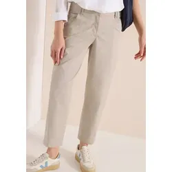 Cecil Mid Waist Barrel Leg Hose Casual Fit Grain beige 28 von CECIL