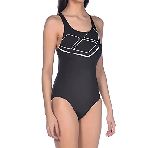 arena W Swim Pro Back One Piece Sport-Badeanzug Damen Essentials M schwarz-weiß
