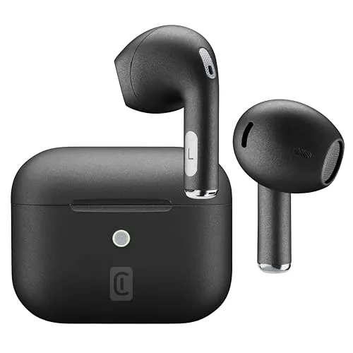 cellularline Crystal TWS - Kabelloser In-Ear-Kopfhörer mit Bluetooth 5.0, Umgebungsgeräuschunterdrückung und 14 Stunden Gesamtspielzeit