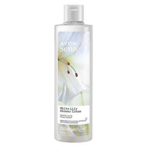 AVON Senses WHITE LILY cremiges Duschgel 250 ml