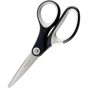 Leitz Büroschere Titanium, 54156095, 15 cm, Universalschere titanbeschichtet rostfrei, schwarz