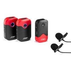 JOBY Wavo AIR - Drahtloses 2,4-GHz-Mikrofonsystem mit zwei Sendern, einfach einzurichten und ideal für kreative Filmaufnahmen und Interviews
