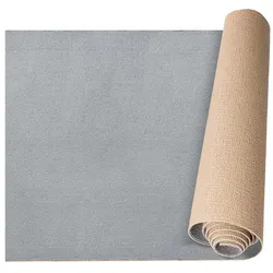 ANRO Küchenläufer HomeLoop Meterware Mikrofaser Küchenmatte rutschhemmender Rücken, Rechteckig, Höhe: 3 mm, saugstark zuschneidbar Größe: 220x60cm Einfarbig Grau grau 60 cm x 220 cm x 3 mm