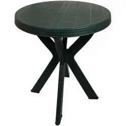 Mojawo Gartentisch Bistrotisch Rund Grün Ø70xH72cm - Hochwertiger Gartentisch aus wetterfestem Kunststoff, ideal für Terrasse und Balkon. Mit frischem Grün bringt er Farbe in Ihren Außenbereich und ist perfekt für gemütliche Stunden im Freien.
