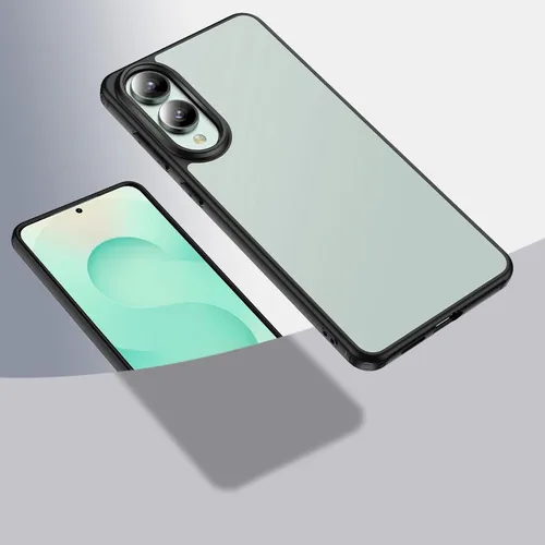 Für Samsung Galaxy S25 Edge 5G Armor Clear TPU PC verstärkte Ecken Hülle Schwarz