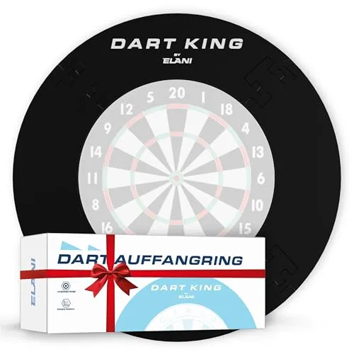 ELANI – Schutzring Dart Surround inkl. Abwurflinie für alle Scheiben- optimaler Schutz von Wand, Dartpfeil und Flight – Dartboard surround Dartscheibe Schutzring–Wandschutz Dartscheibe, Dart catchring