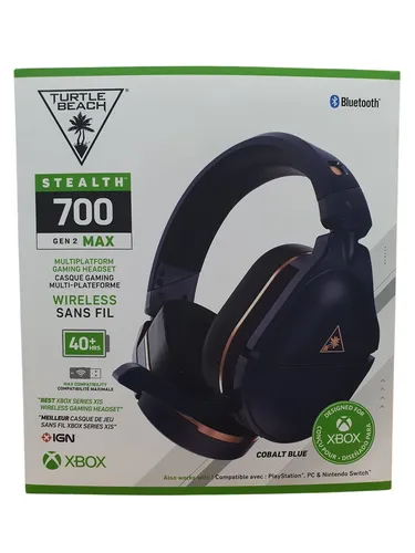 Turtle Beach Stealth 700 Gen 2 MAX Kobaltblau - Kabelloses Gaming-Headset für Xbox und PS5, bietet erstklassigen Sound und maximalen Komfort für stundenlanges Spielen.