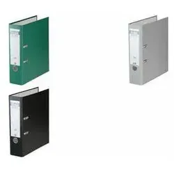 ELBA Ordner rado brillant 50 mm grau, 5er Pack - Ordner für DIN A4, mit praktischem Griffloch und auswechselbarem Rückenschild, ideal für eine organisierte Ablage. 5 Stück im Set für effizientes Arbeiten.