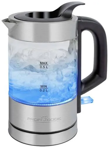 ProfiCook Wasserkocher PC-WKS 1228 G - eleganter Edelstahl-Wasserkocher mit großzügigem Fassungsvermögen für perfekten Teegenuss