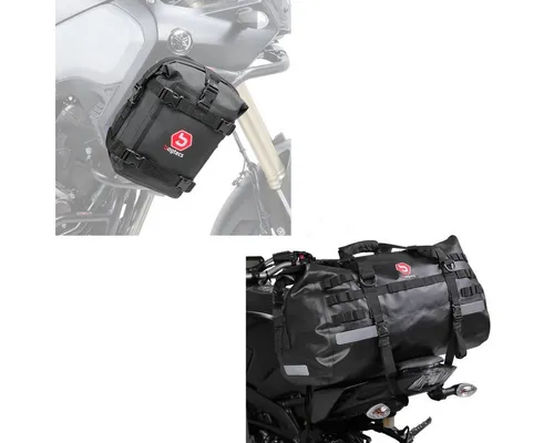 Bagtecs Reisetasche Set Hecktasche + Sturzbügeltasche S2