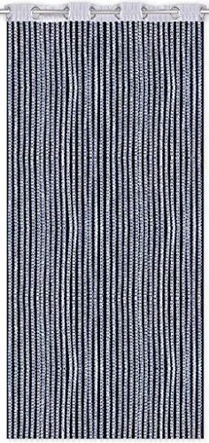 Arsvita Fadenvorhang Lurex-Optik Fadengardine Türvorhang mit Ösen, Trendige Dekoration in vielen verschiedenen Ausführungen erhältlich (140x250 cm/Silber - Silber metallic)