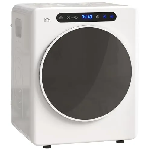 HOMCOM Mini Ablufttrockner Edelstahl 1000W